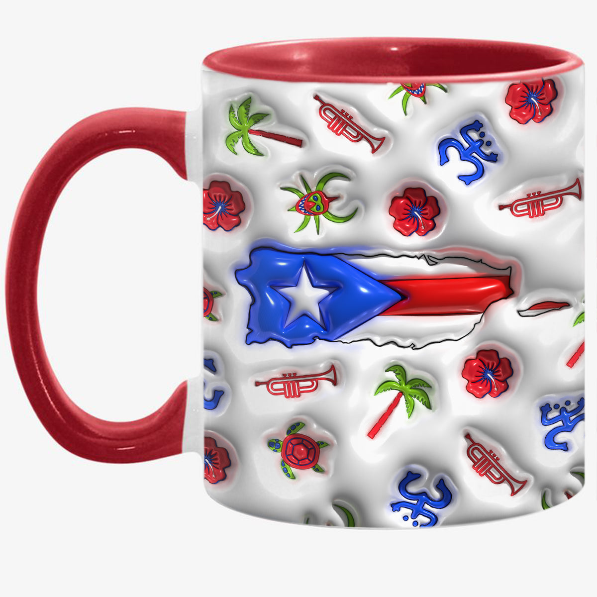 I'm Not Yelling I'm Puerto Rican Personalized Accent Coffee Mug Cup