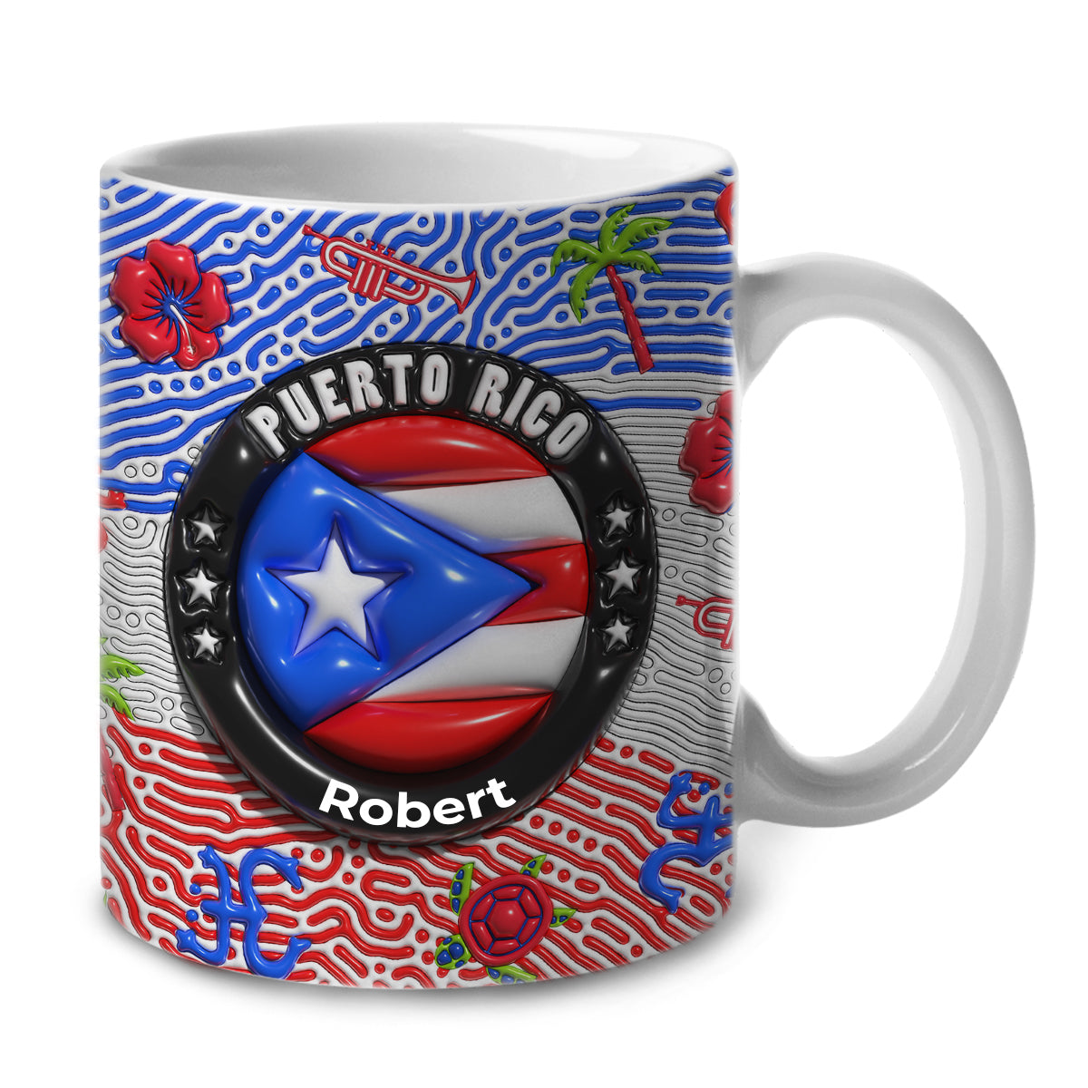 Puerto Rico DNA Personalized Coffee Mug Cup