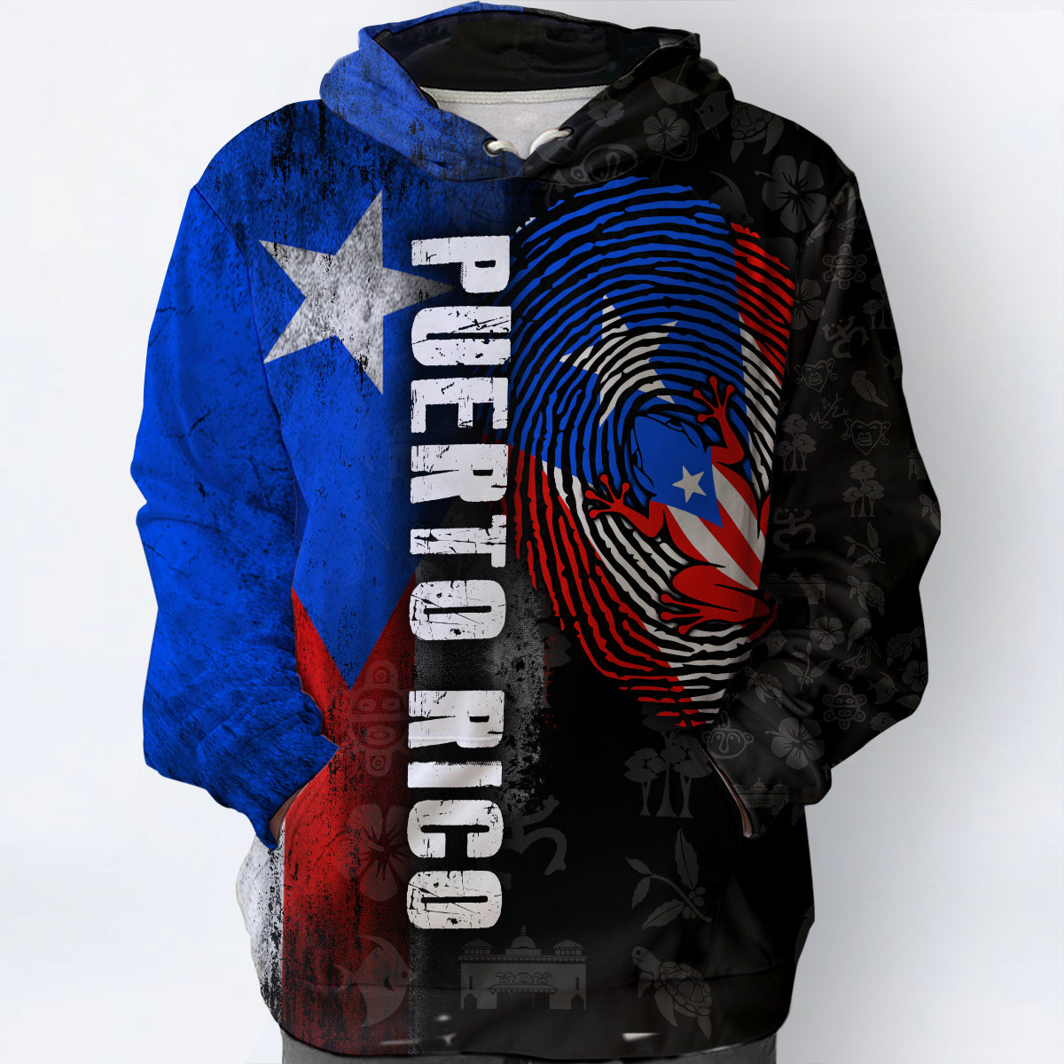 Puerto Rico Flag Symbols Custom Your Name 3D Hoodie