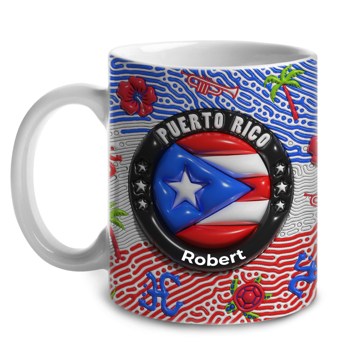 Puerto Rico DNA Personalized Coffee Mug Cup