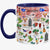 Customized Puerto Rico Coffee Accent Mug Cup With Colorful Symbols