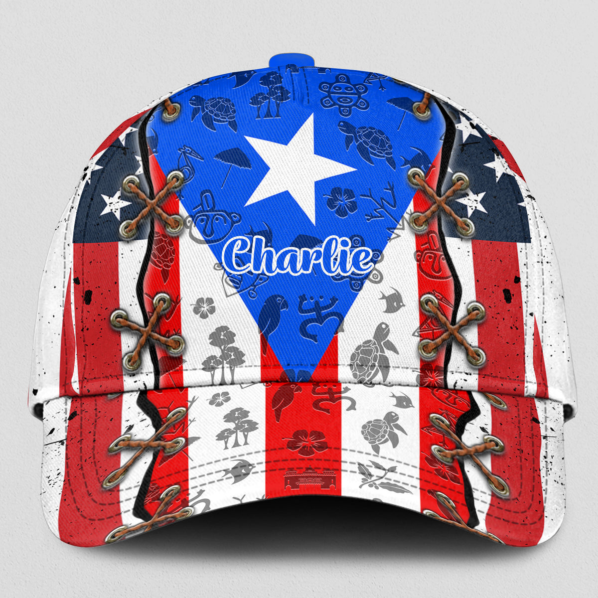 Puerto Rico Flag  Dual Citizen Personalized Classic Cap