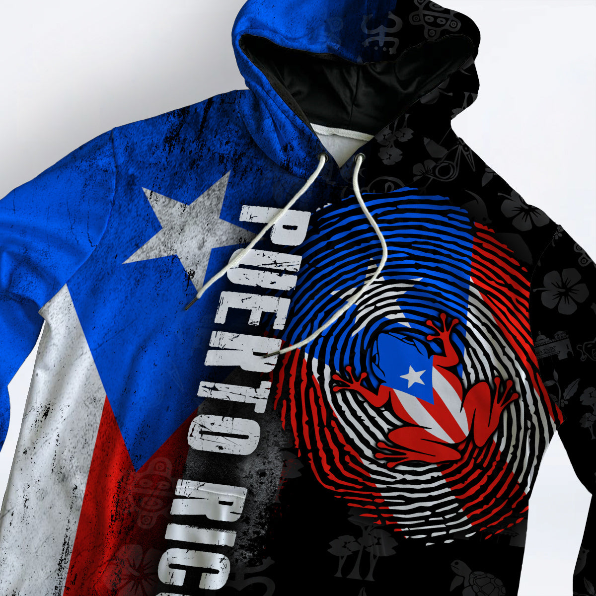 Puerto Rico Flag Symbols Custom Your Name 3D Hoodie