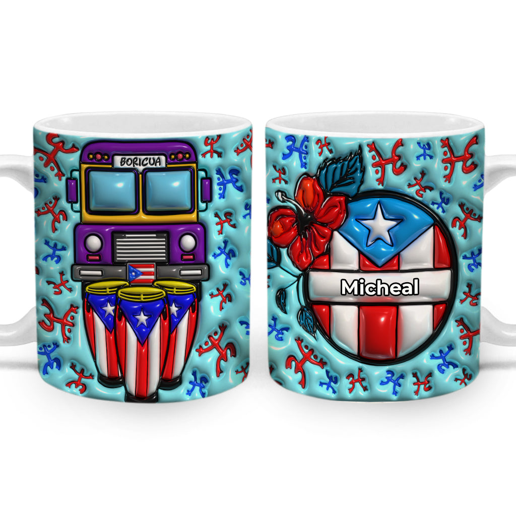 Puerto Rico Boricua Personalized Coffee Mug Cup