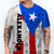 Puerto Rico Half Flag With Grunge Brush Personalized T-shirt