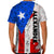 Puerto Rico Half Flag With Grunge Brush Personalized T-shirt