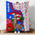 Puerto Rico Personalized Blanket With Puerto Rico Flag Frog Palm Trees 
