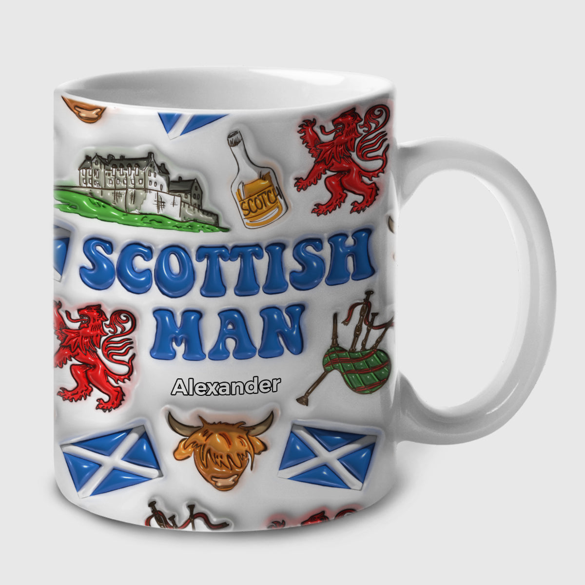 Scottish Man Coffee Mug Cup With Custom Your Name