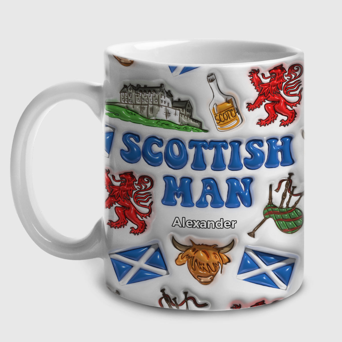 Scottish Man Coffee Mug Cup With Custom Your Name