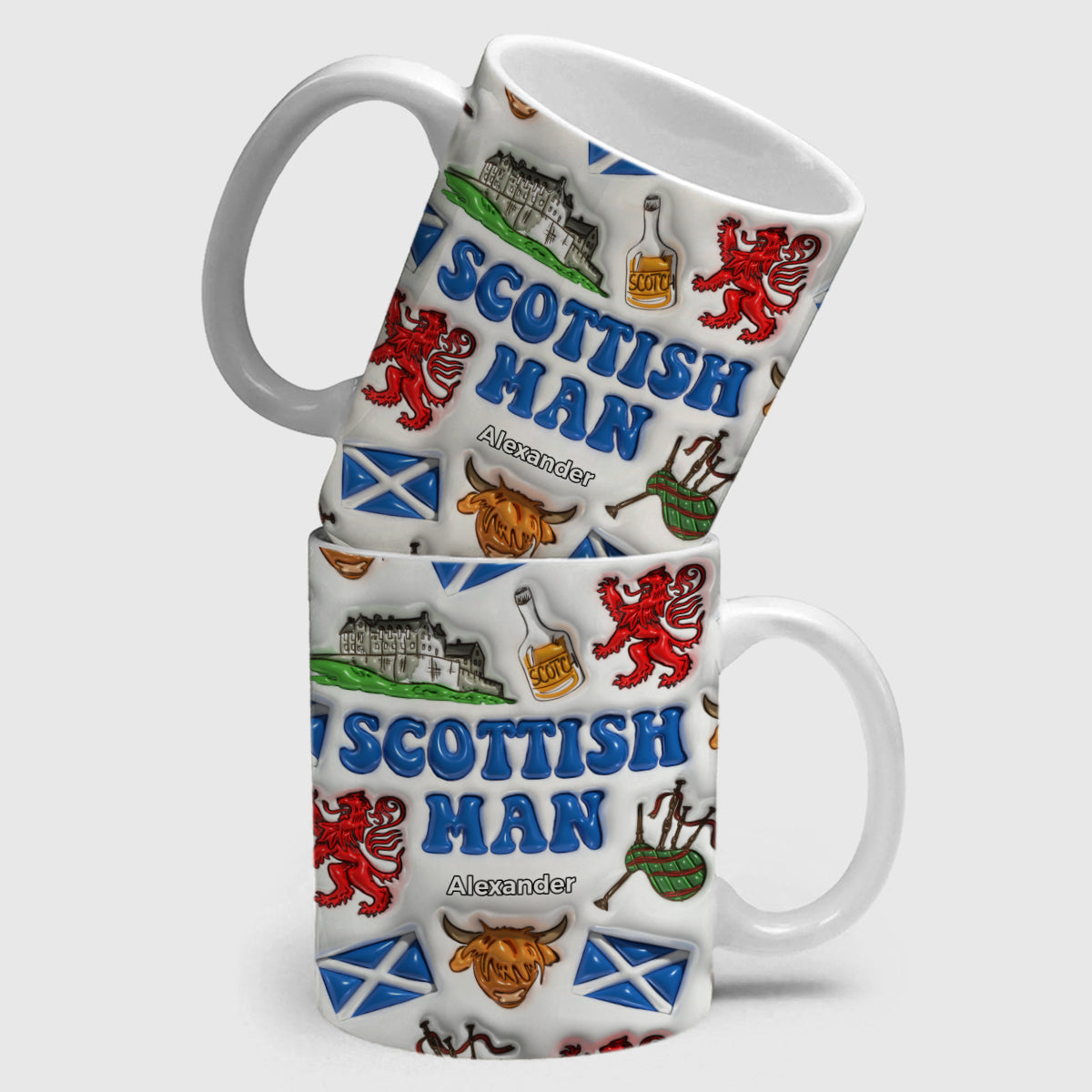 Scottish Man Coffee Mug Cup With Custom Your Name