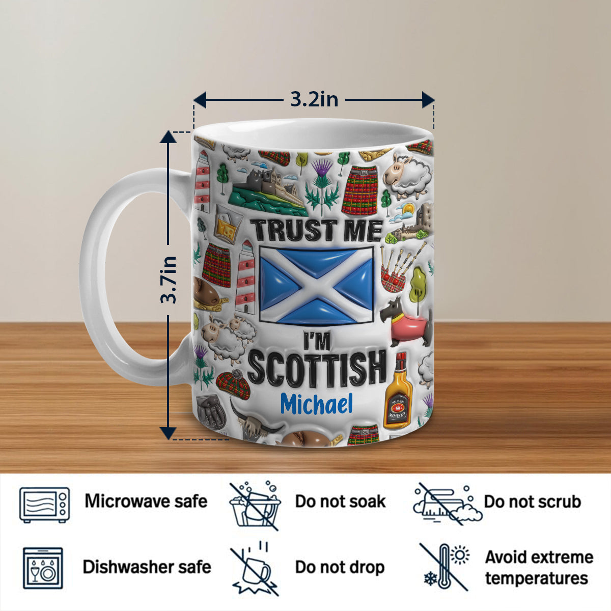 Trust Me I'm Scottish Customized Coffee Mug Cup