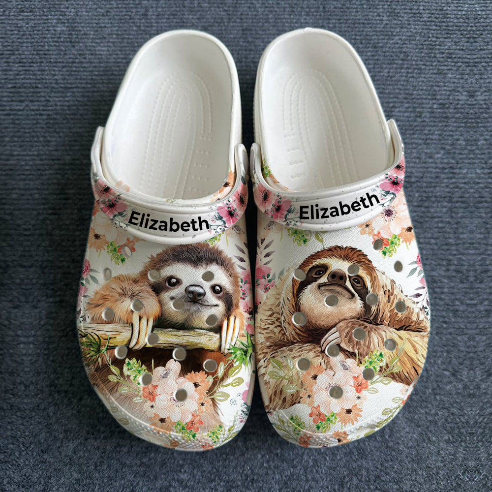Last Sloth In The World Shoes Sloth Flower Spring Forest Inspiration  Beautiful Couple Crocs Clog Shoes - 365crocs