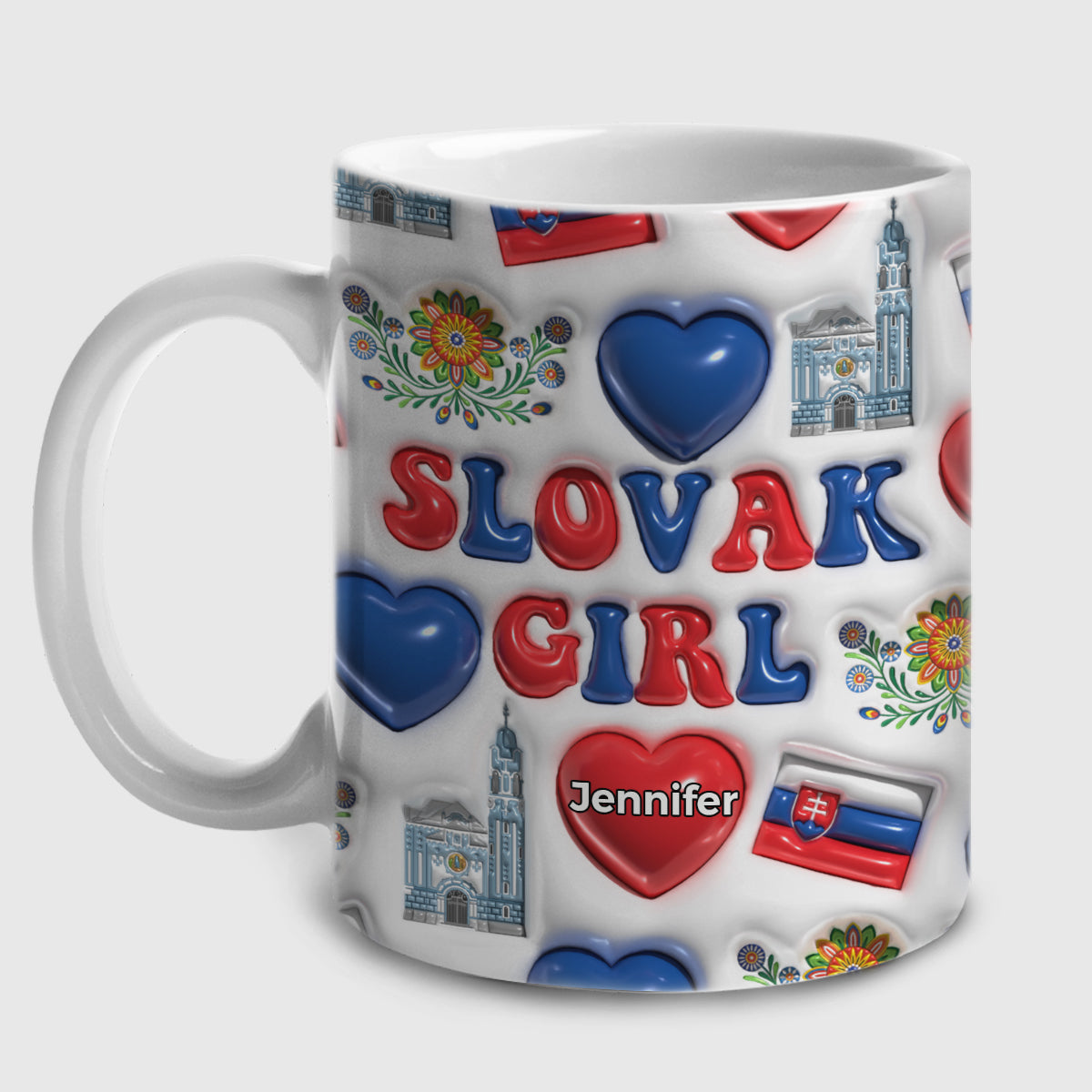 Slovak Girl Coffee Mug Cup With Custom Your Name