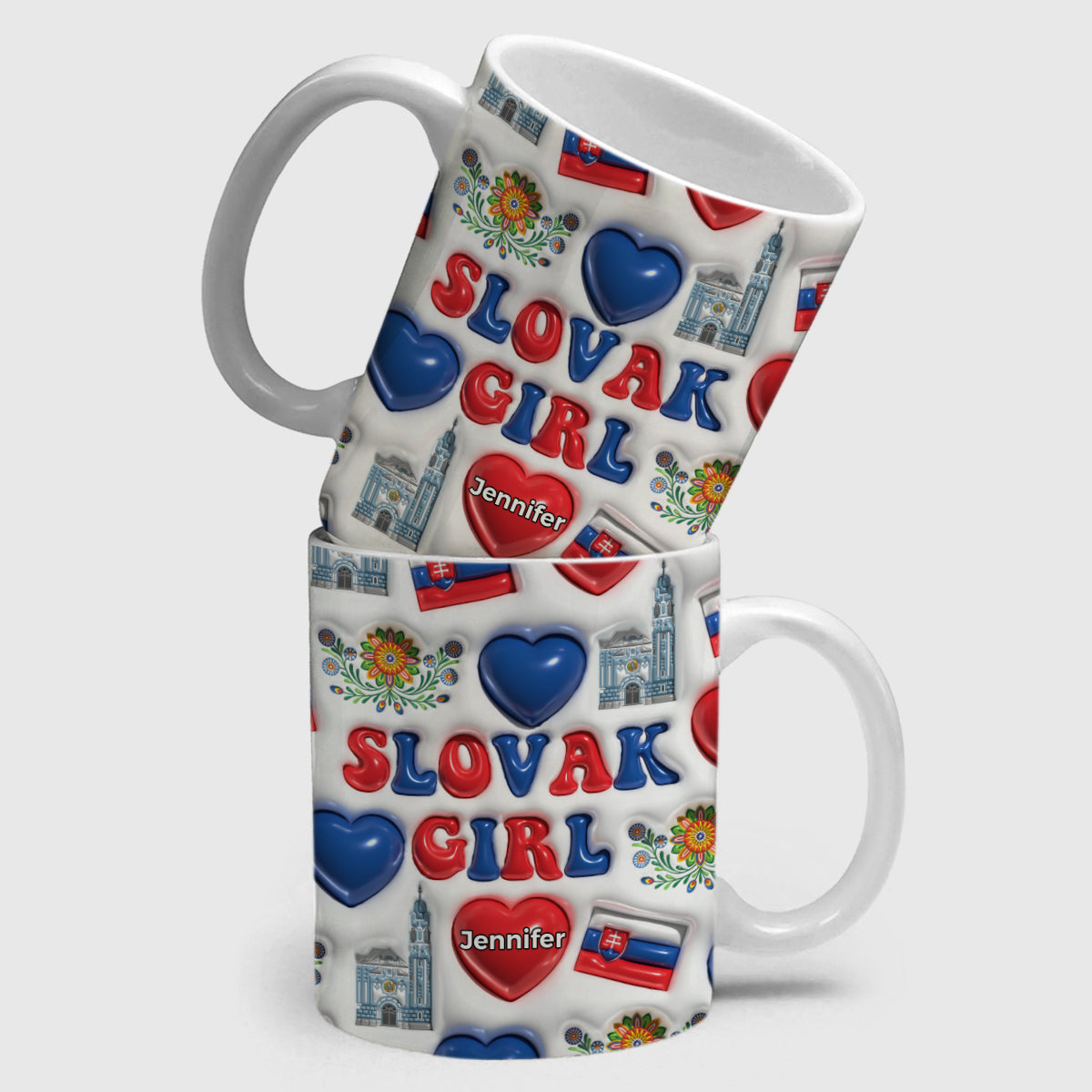 Slovak Girl Coffee Mug Cup With Custom Your Name