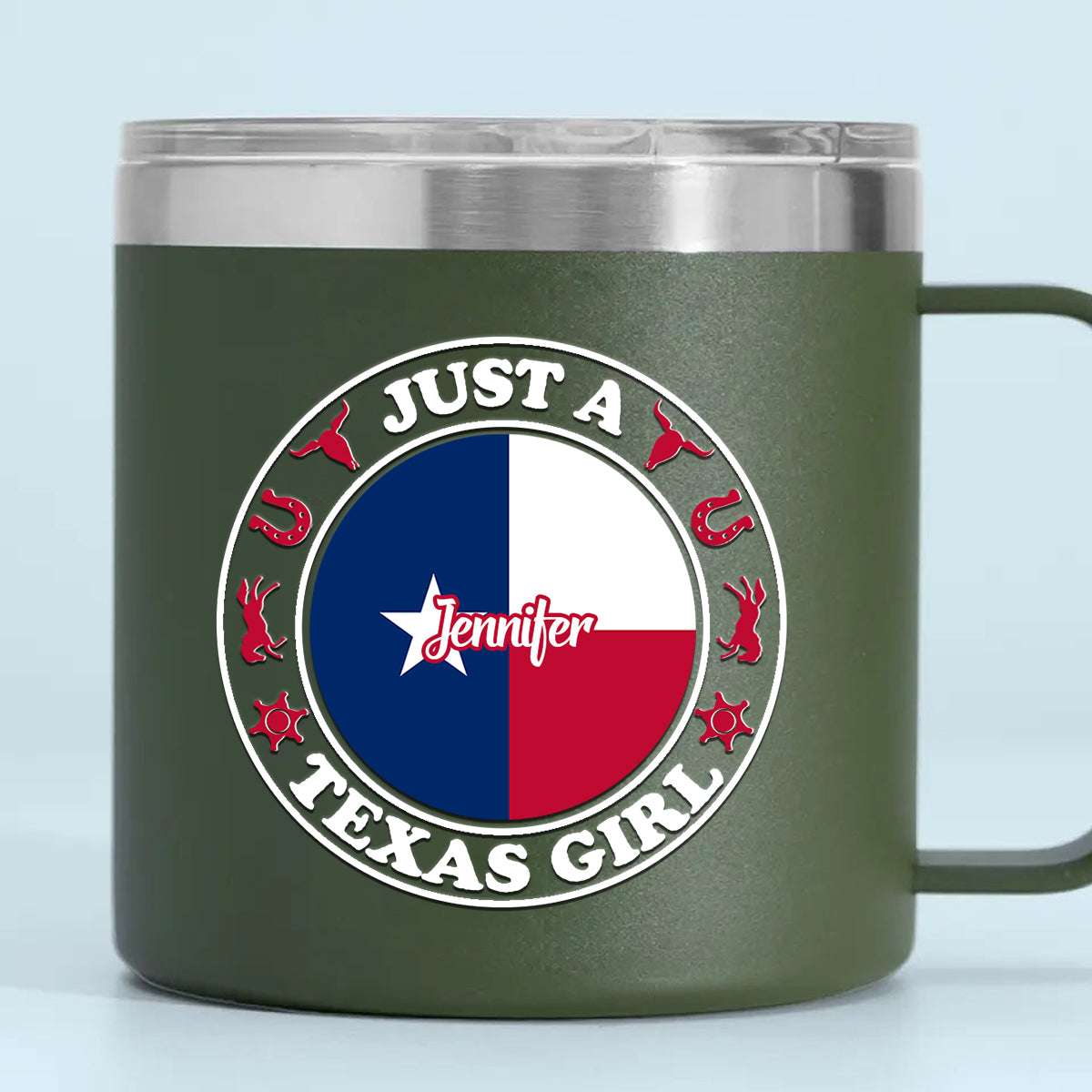 Custom Just A Texas Girl Tumbler 14oz With Your Name