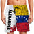 Venezuela Half Flag With Grunge Brush Men's Personalized Beach Shorts