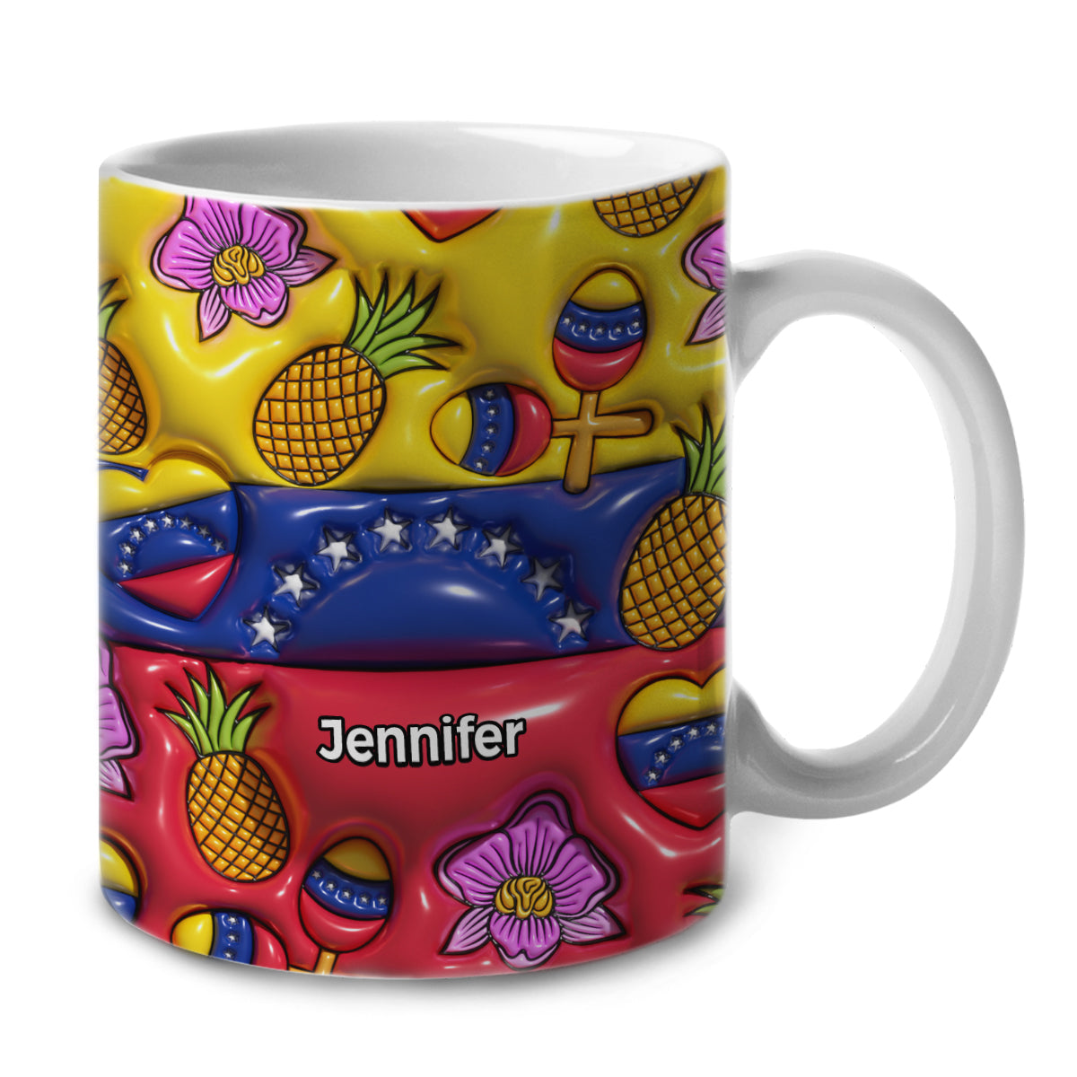 Venezuela Flag Coffee Mug Cup With Custom Your Name