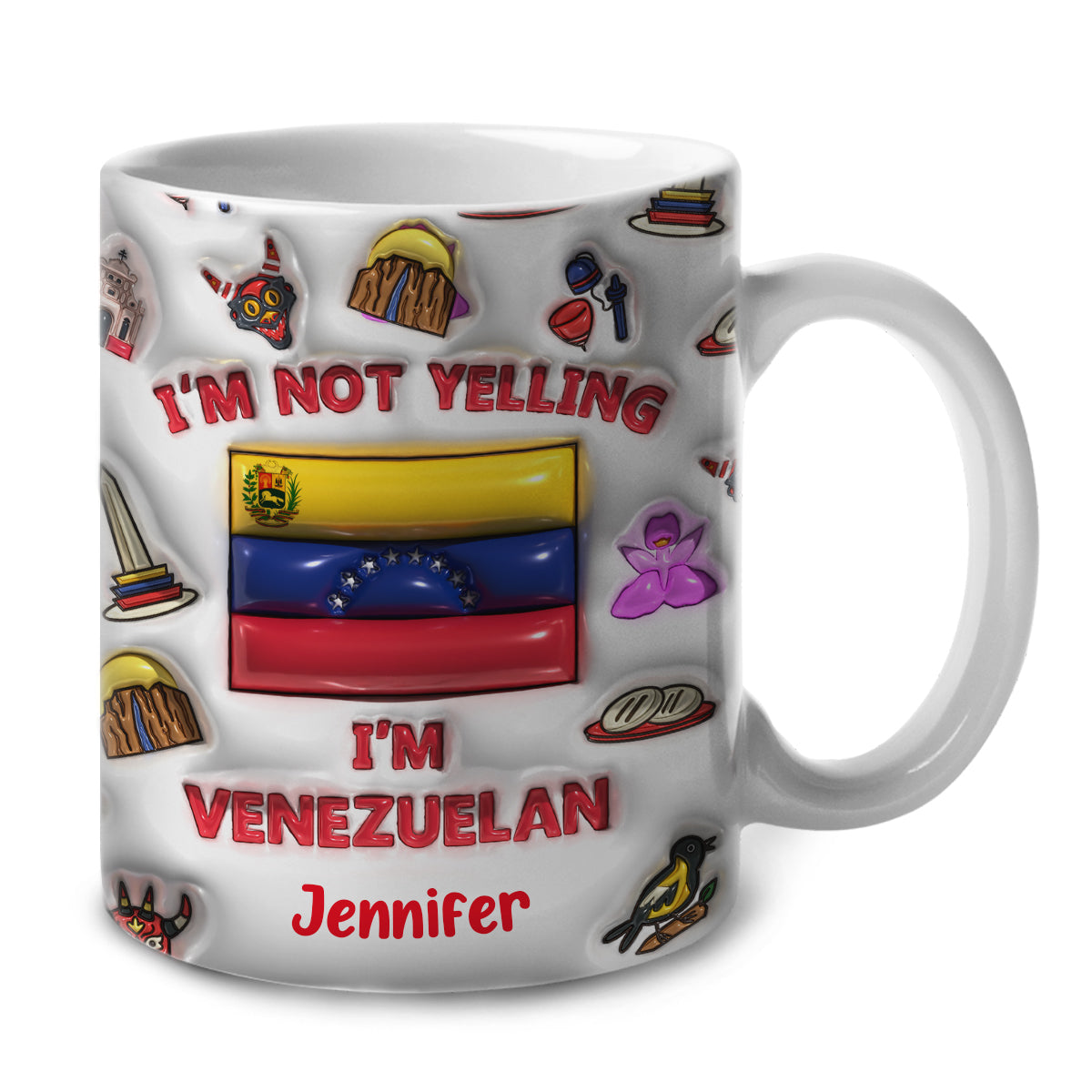 I&#39;m Not Yelling I&#39;m Venezuelan Personalized Coffee Mug Cup