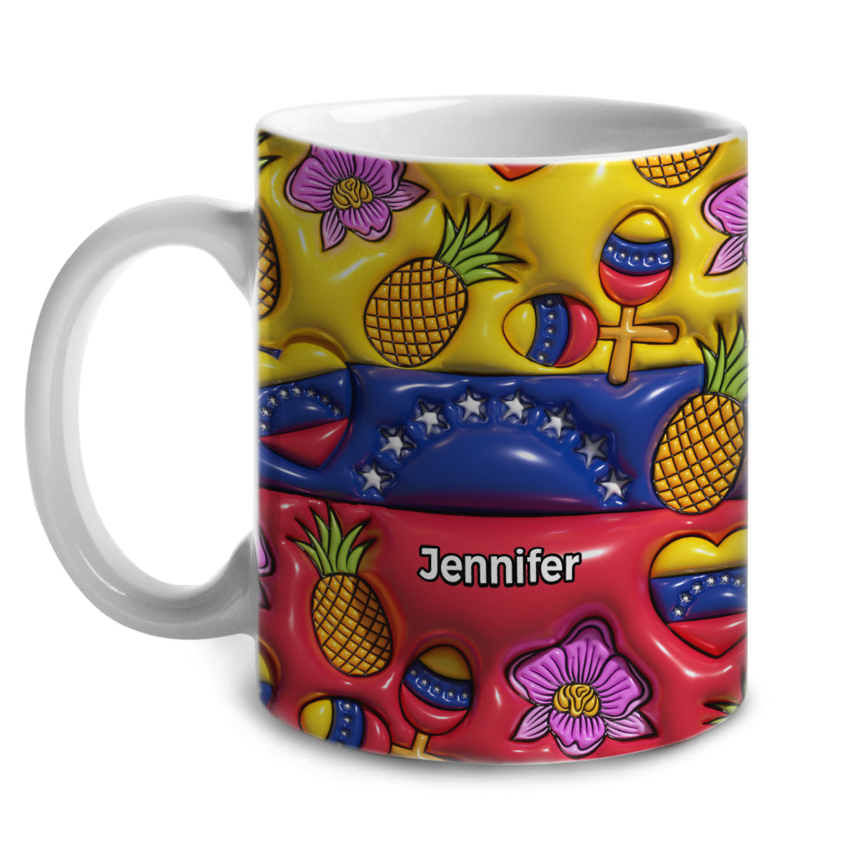 Venezuela Flag Coffee Mug Cup With Custom Your Name