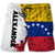 Venezuela Half Flag With Grunge Brush Men's Personalized Beach Shorts