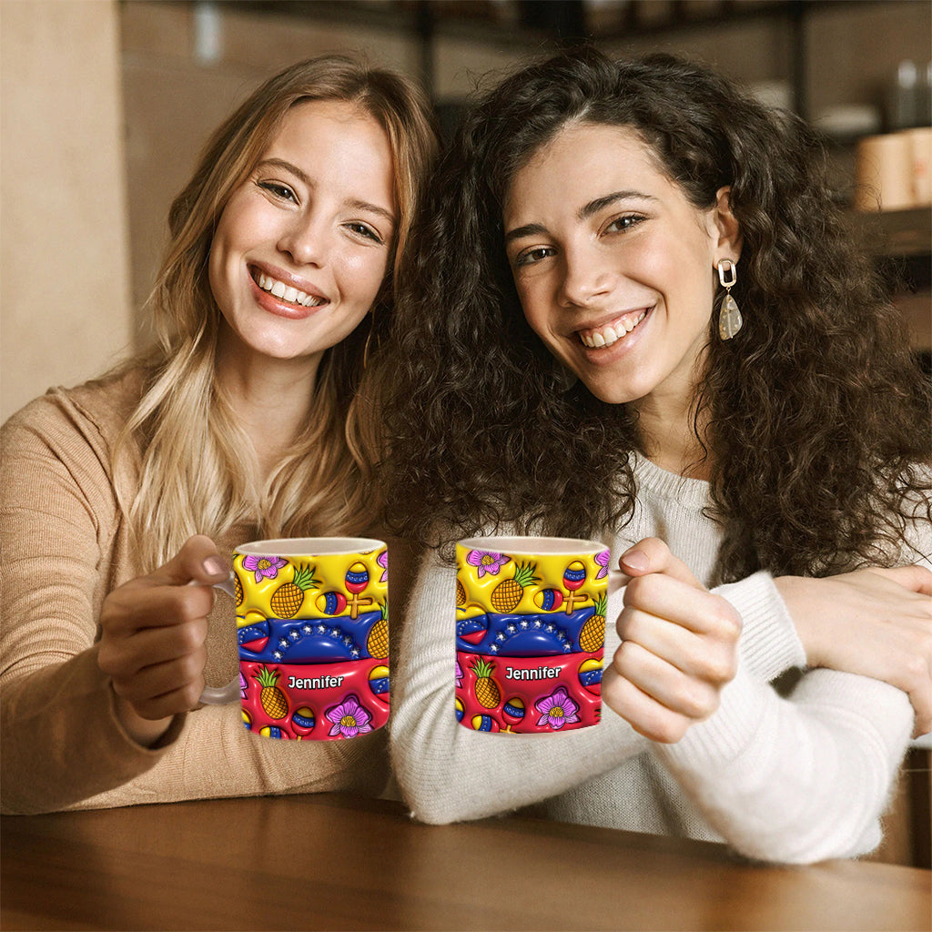 Venezuela Flag Coffee Mug Cup With Custom Your Name