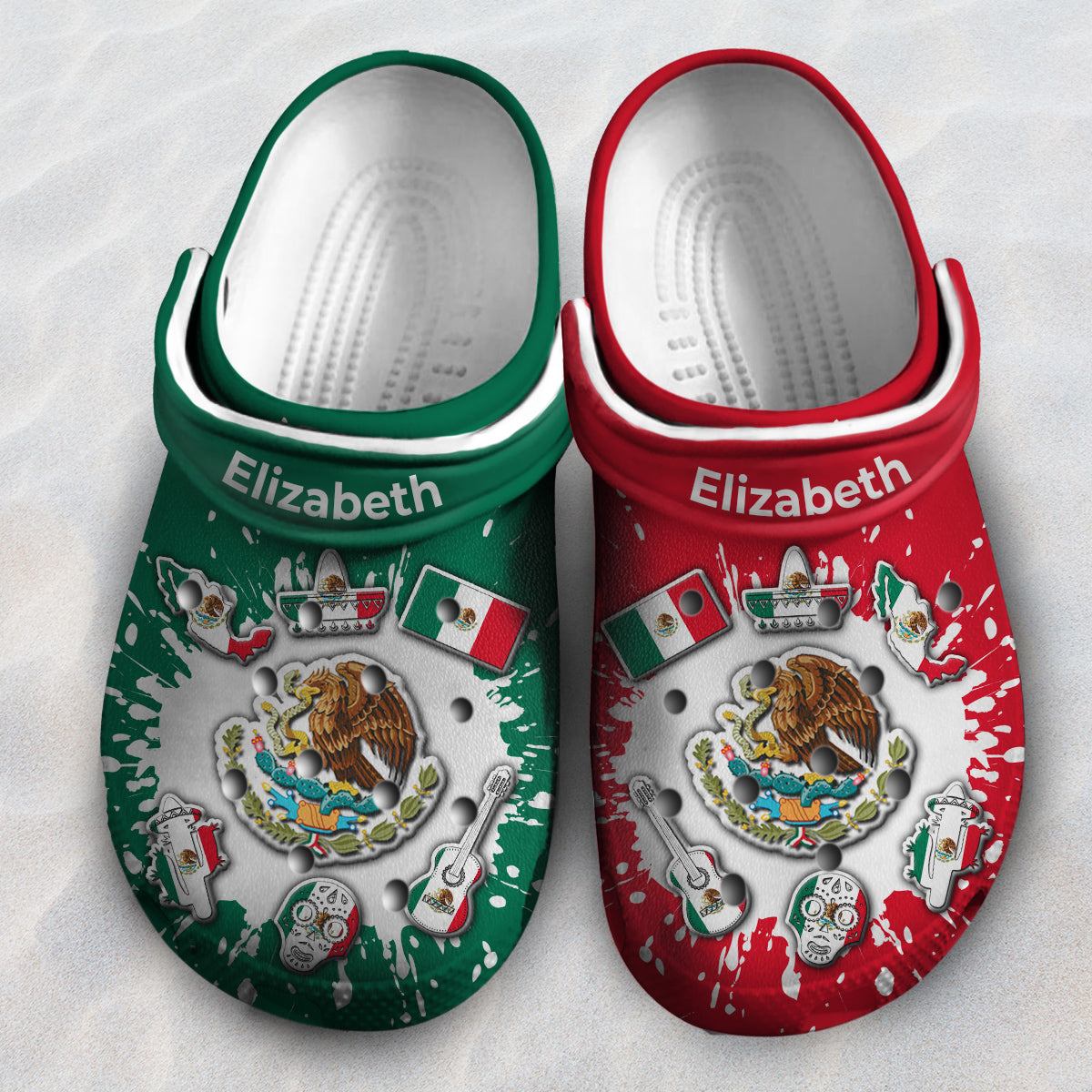 Mexican flag outlet crocs