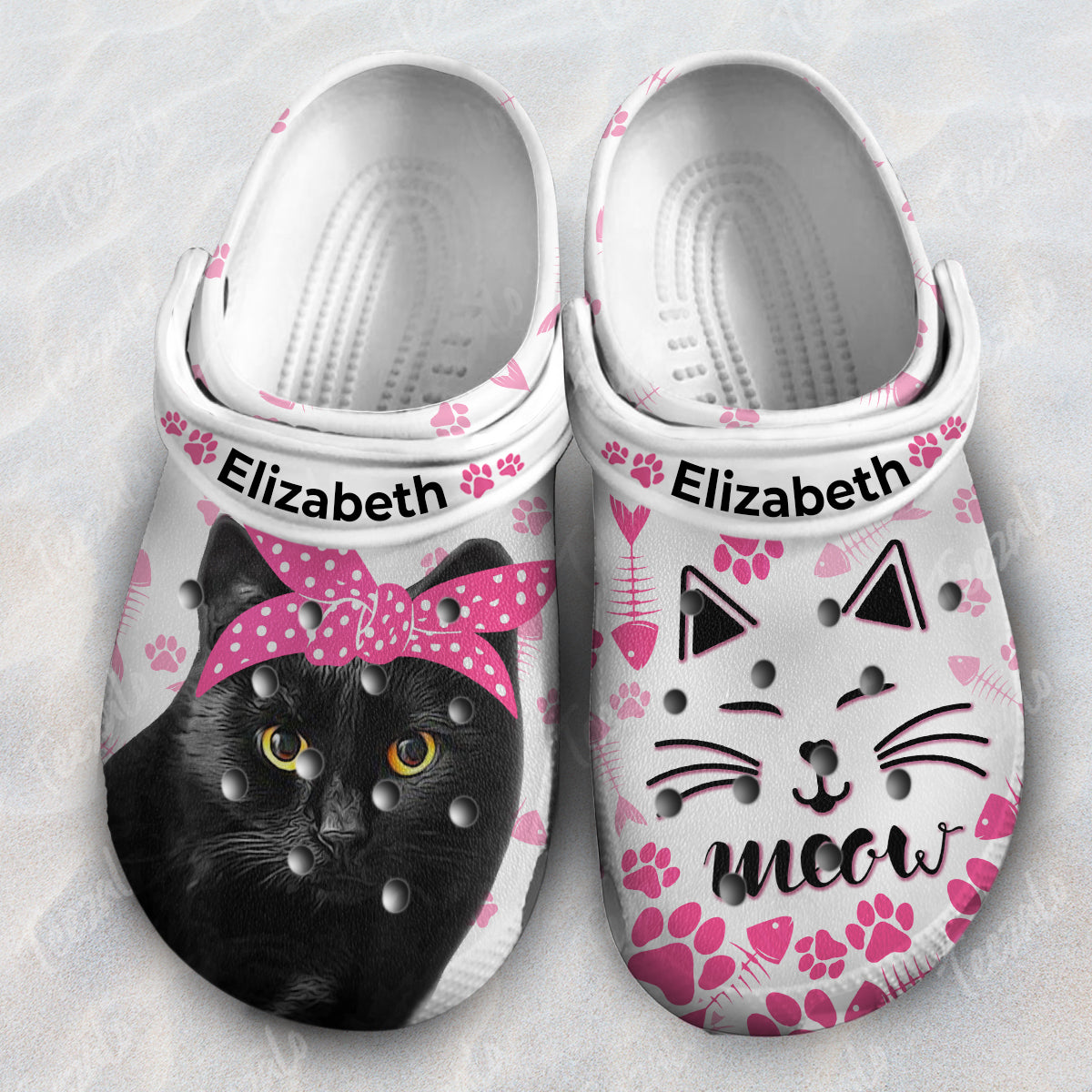 Cute Black Cat Personalized 202 Gift For Lover Rubber Crocs Clog
