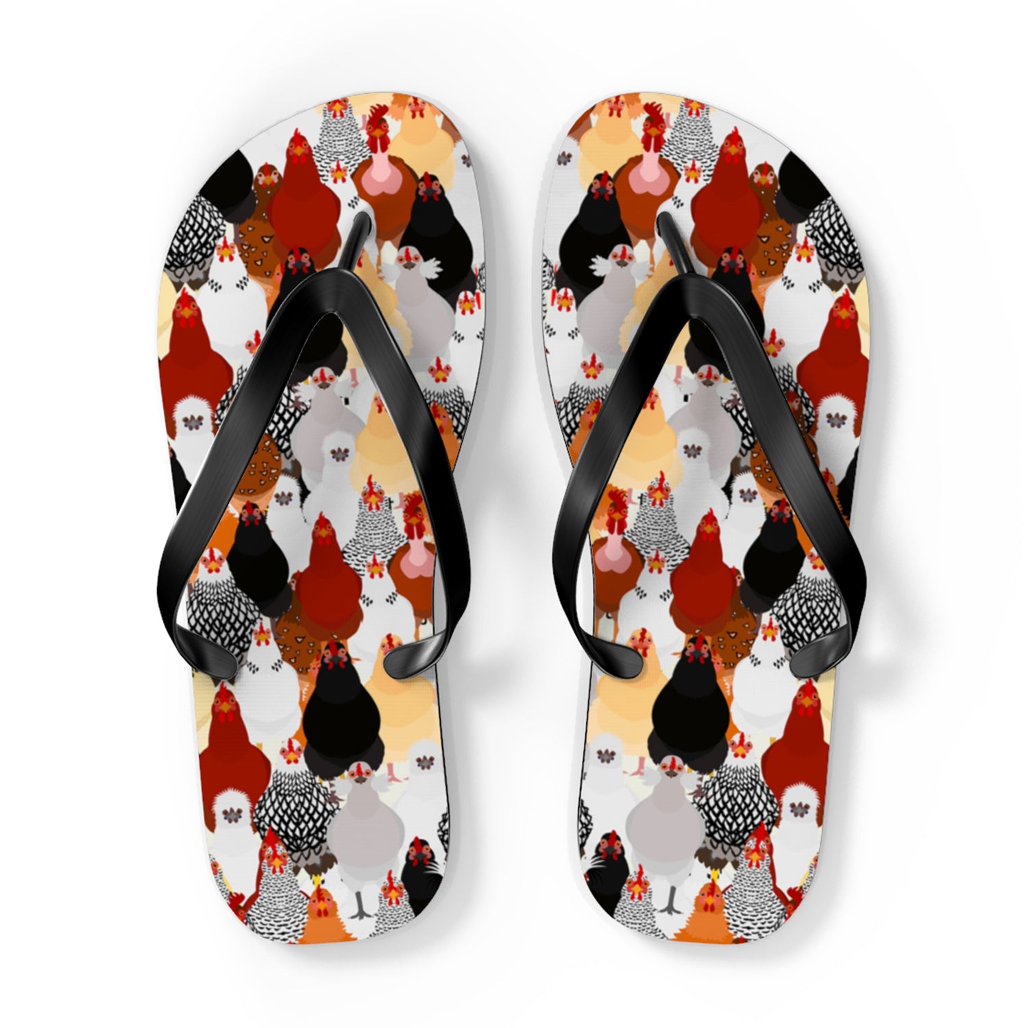 Love Chickens Flip Flops - Flip Flops Pet Teezalo