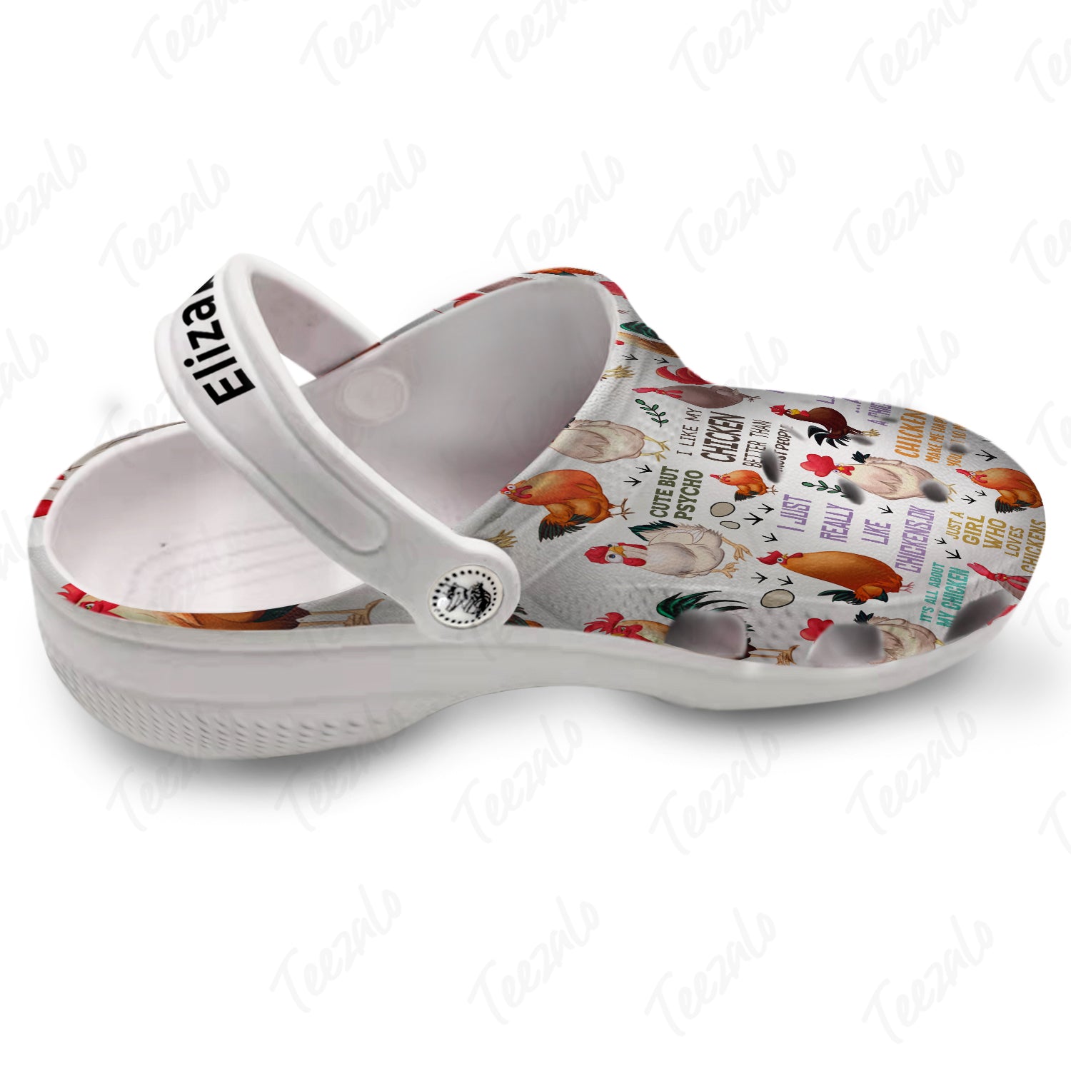Chicken Personalized Clogs Shoes With Cute And Quotes