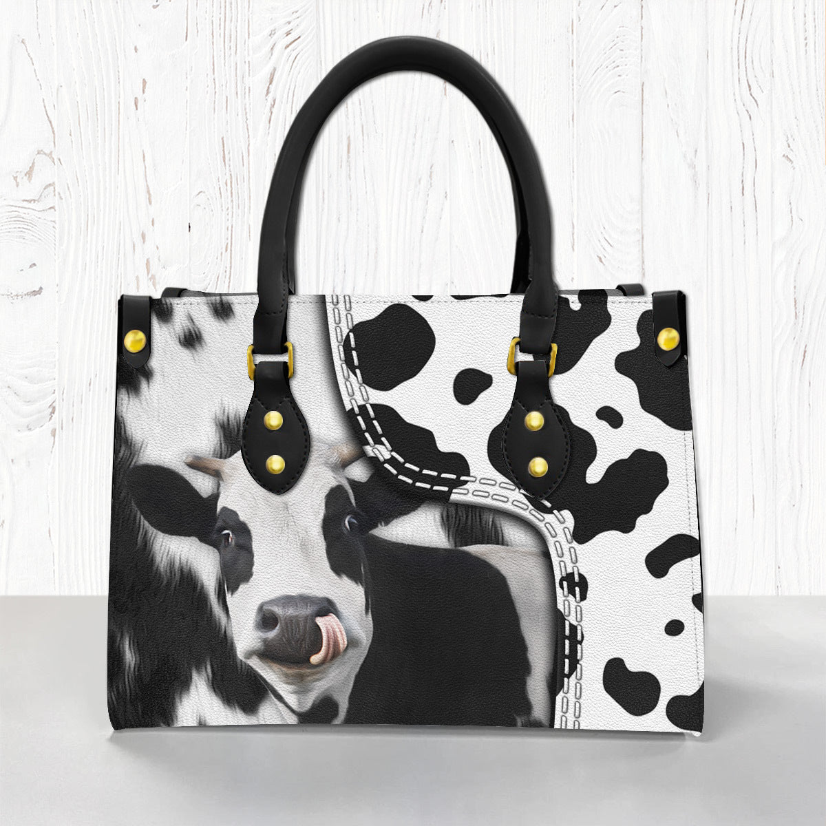 Cow Face Personalized Handbag Purse For Cow Lovers