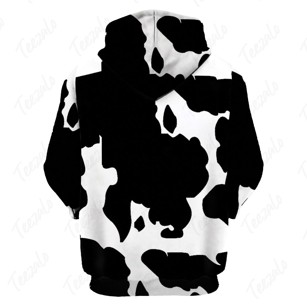 Cow Face All Over Hoodie