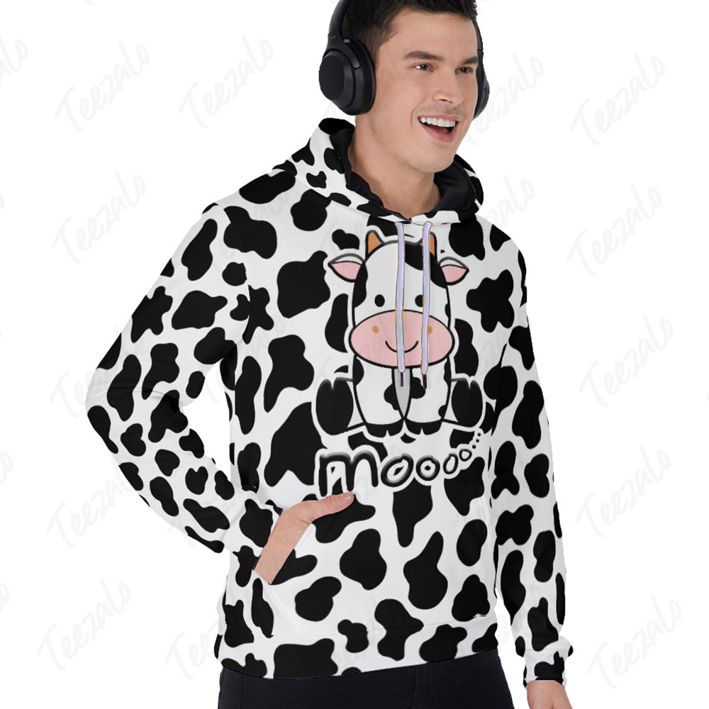 Cow Moo All Over Hoodie