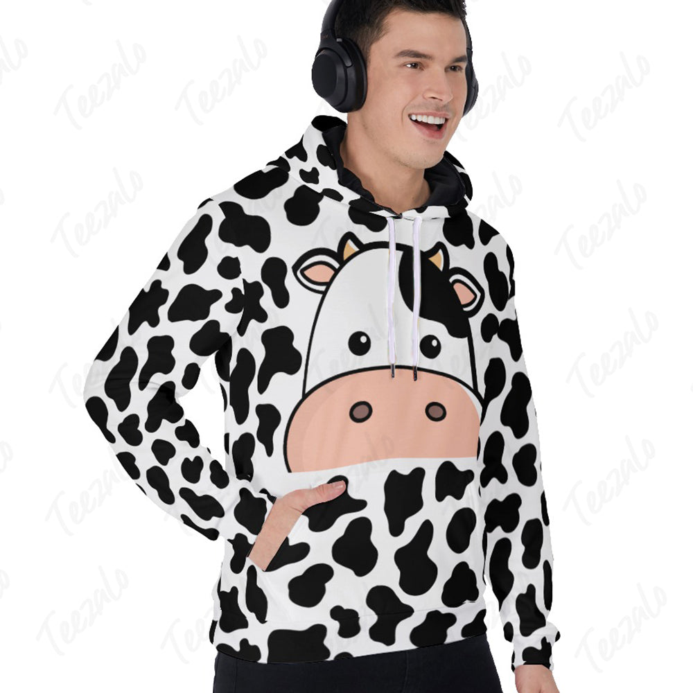 Cow Face All Over Hoodie TH0920