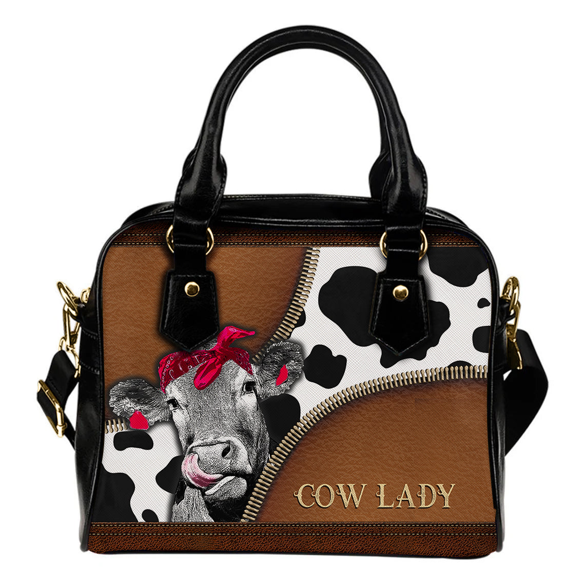 Cow Lady Shoulder Handbag