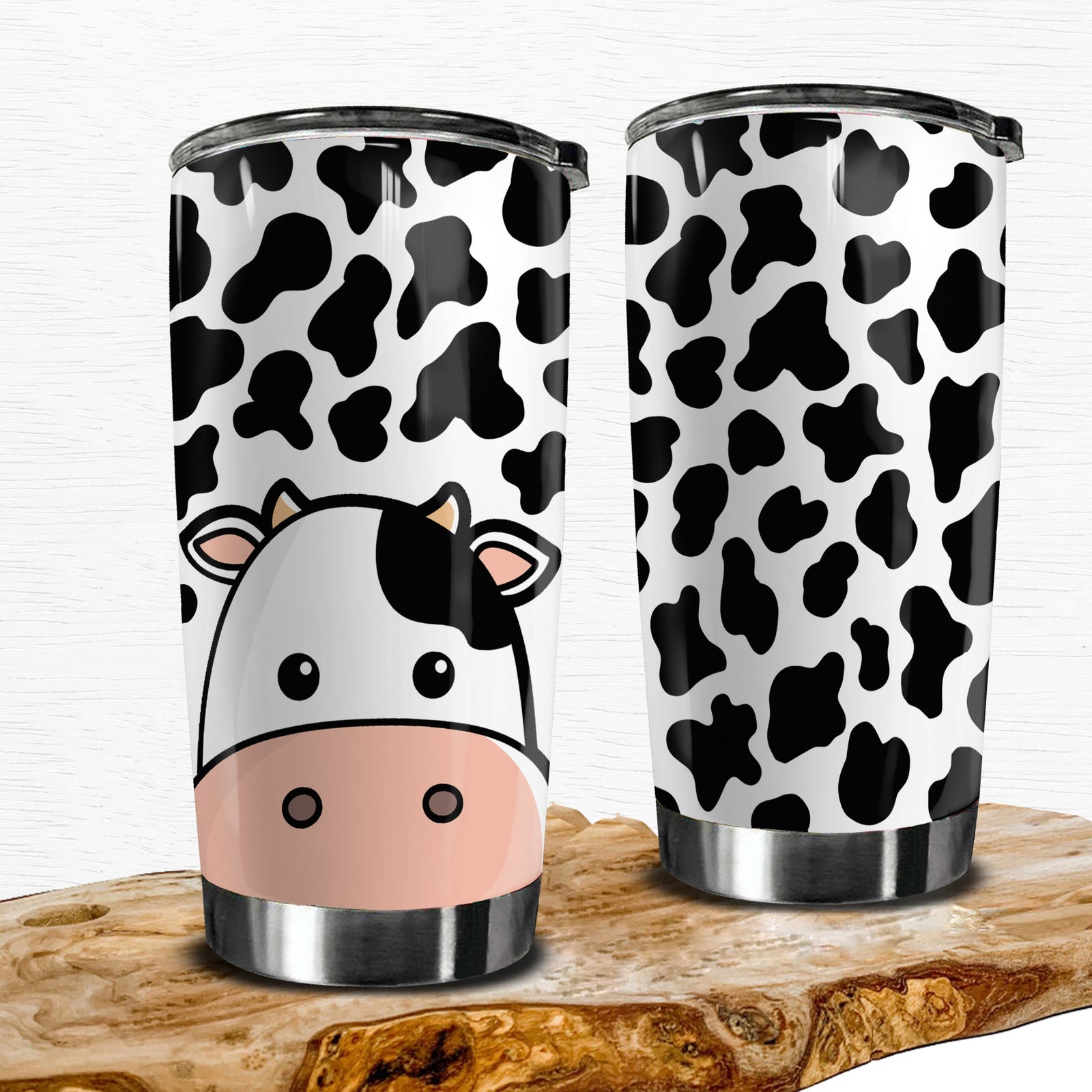 Cute Cow Face Tumbler