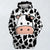 Cow Face All Over Hoodie TH0920