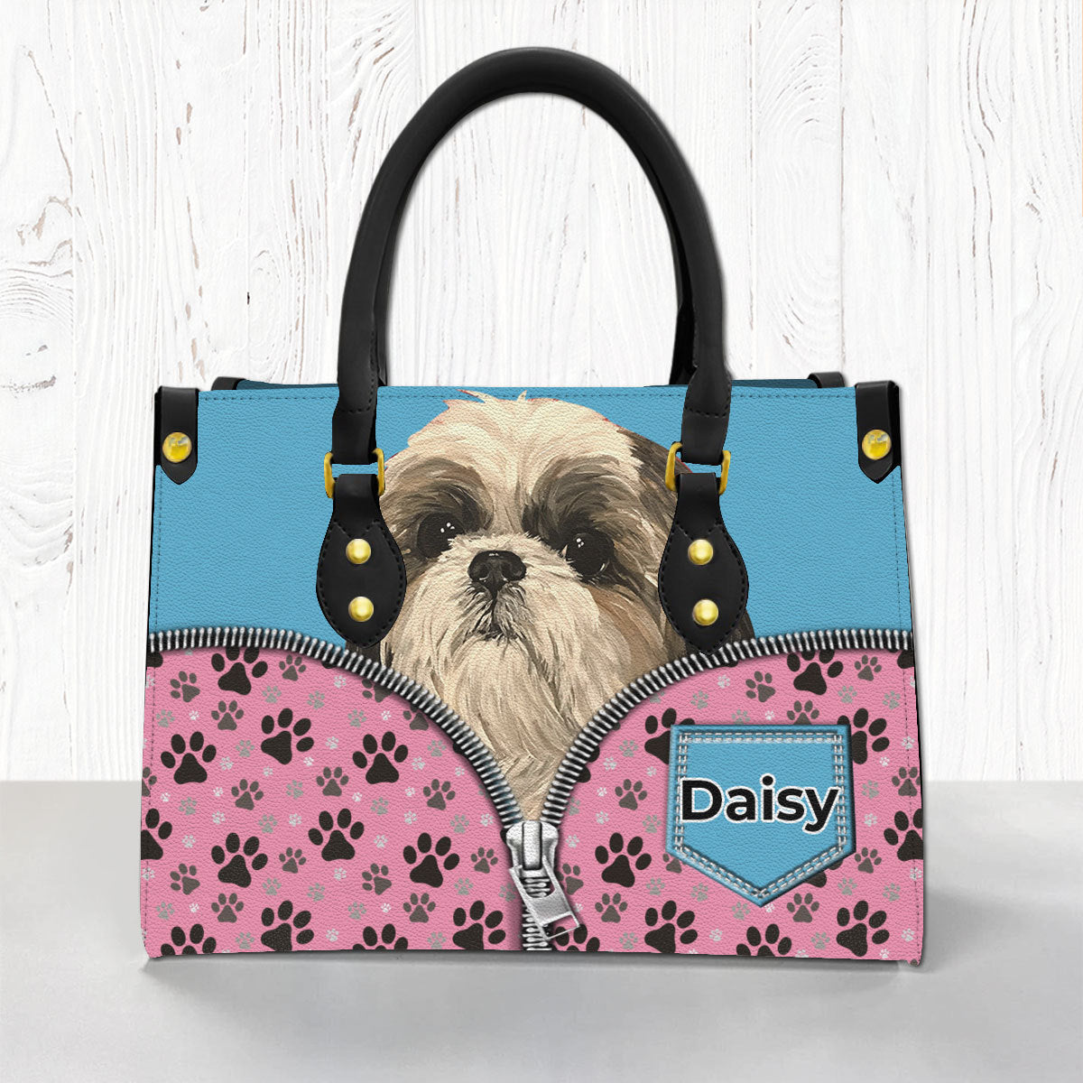 Dogmum Leather Bag - Dog Mom Gift Ideas - Women's Pu Leather Bag
