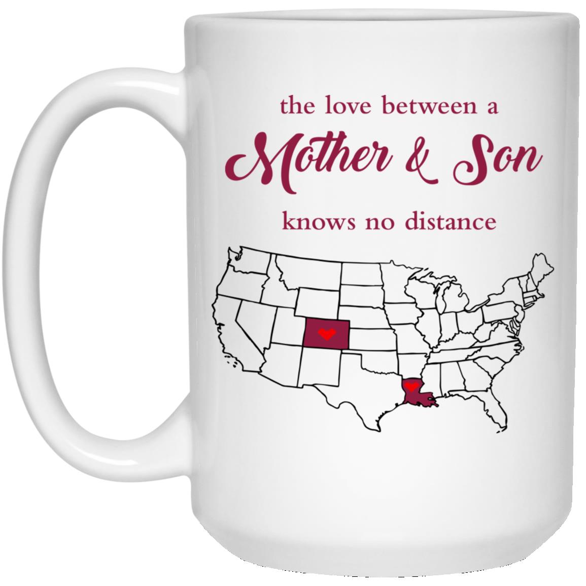 Colorado Louisiana The Love Between Mother And Son Mug - Mug Teezalo