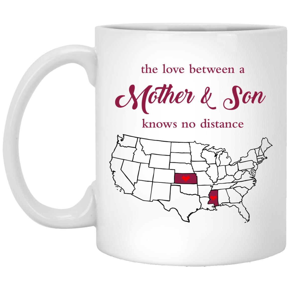 Mississippi Kansas The Love Between Mother And Son Mug - Mug Teezalo