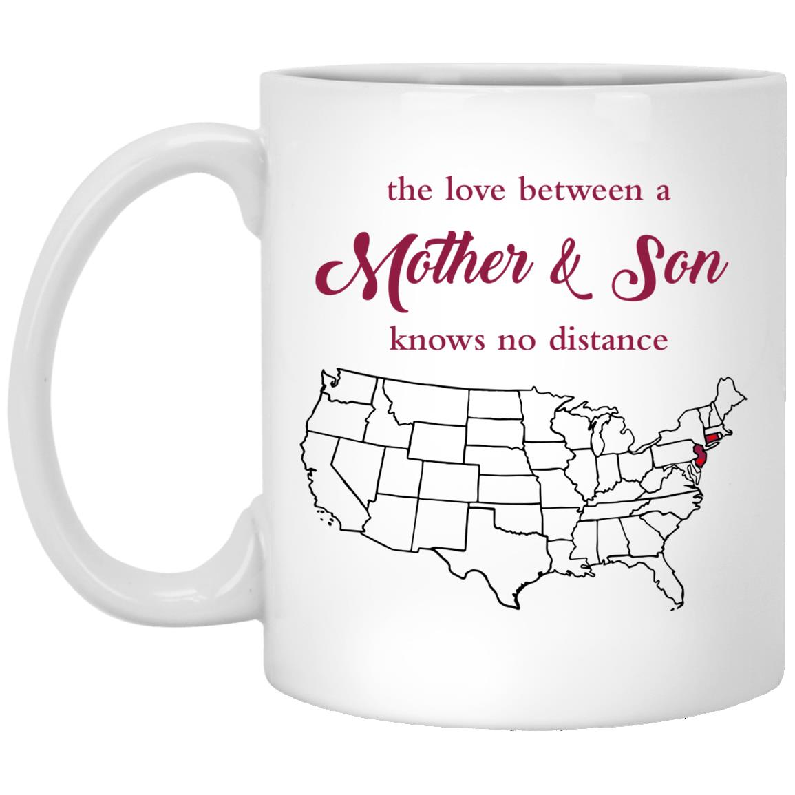 Connecticut New Jersey The Love Between Mother And Son Mug - Mug Teezalo