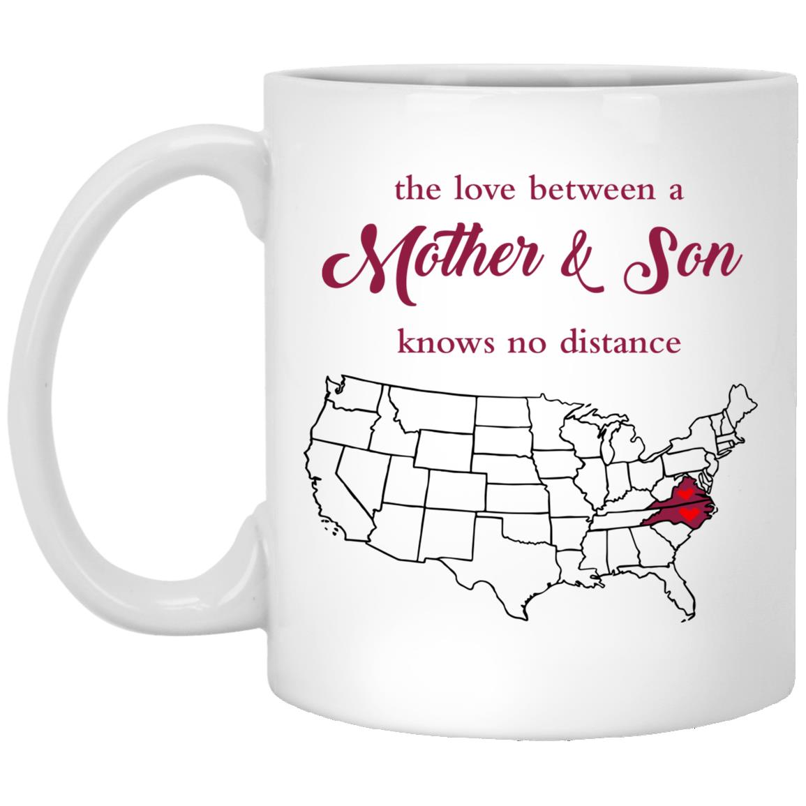 Virginia North Carolina The Love Between Mother And Son Mug - Mug Teezalo