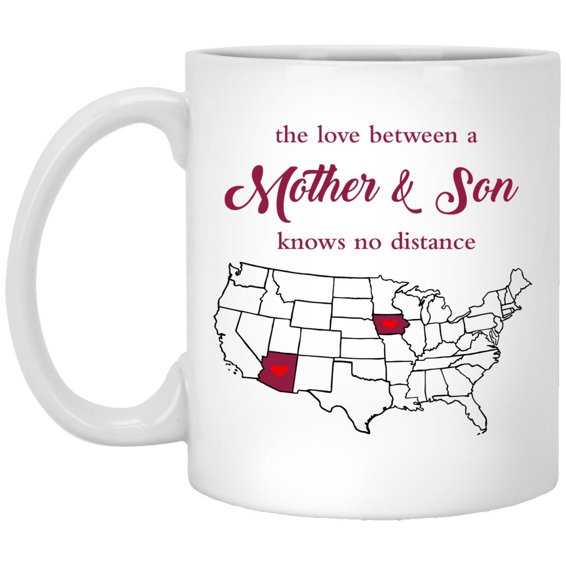 Arizona Iowa The Love Between Mother And Son Mug - Mug Teezalo