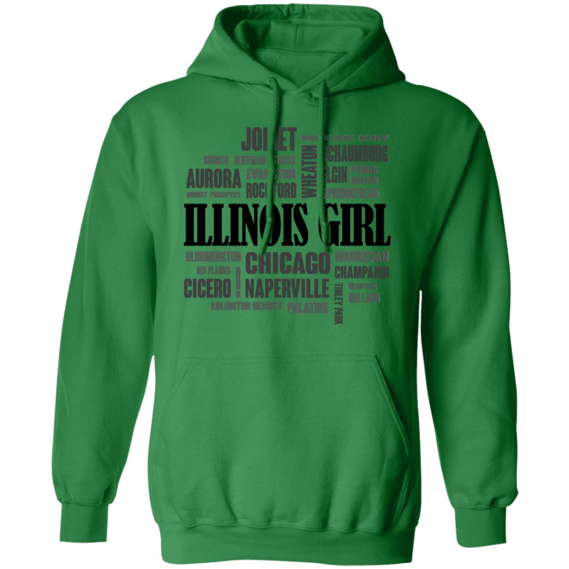 Illinois Girl And City T-shirt - T-shirt Teezalo