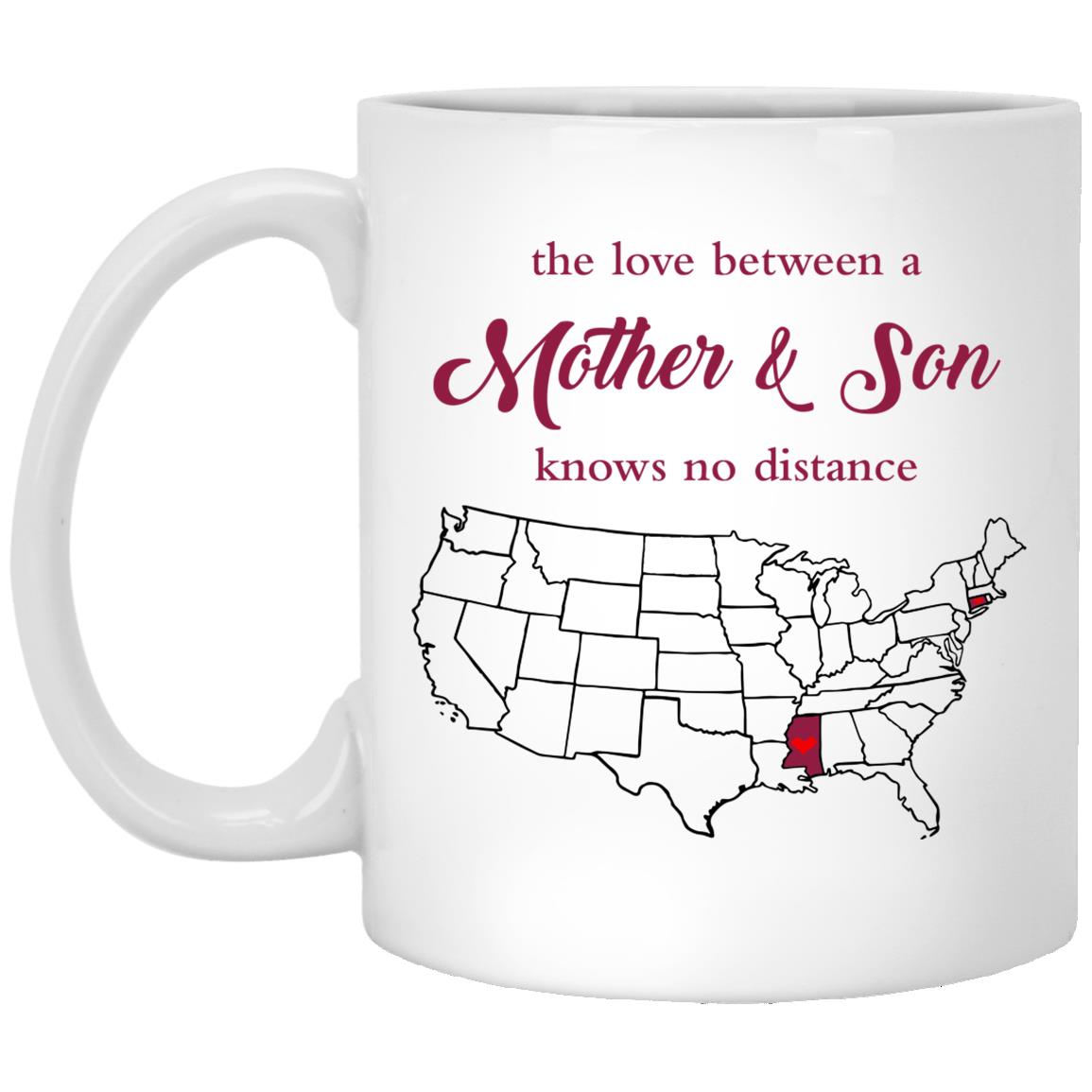 Connecticut Mississippi The Love Between Mother And Son Mug - Mug Teezalo