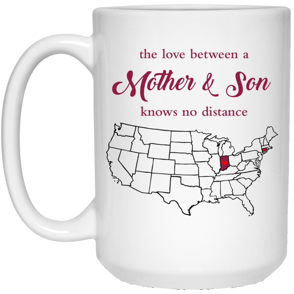 Connecticut Indiana The Love Between Mother And Son Mug - Mug Teezalo