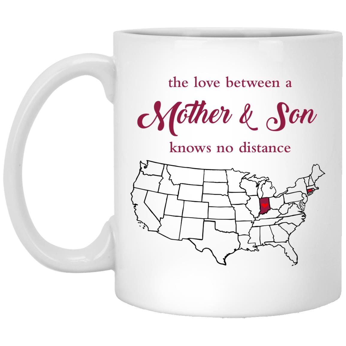 Connecticut Indiana The Love Between Mother And Son Mug - Mug Teezalo