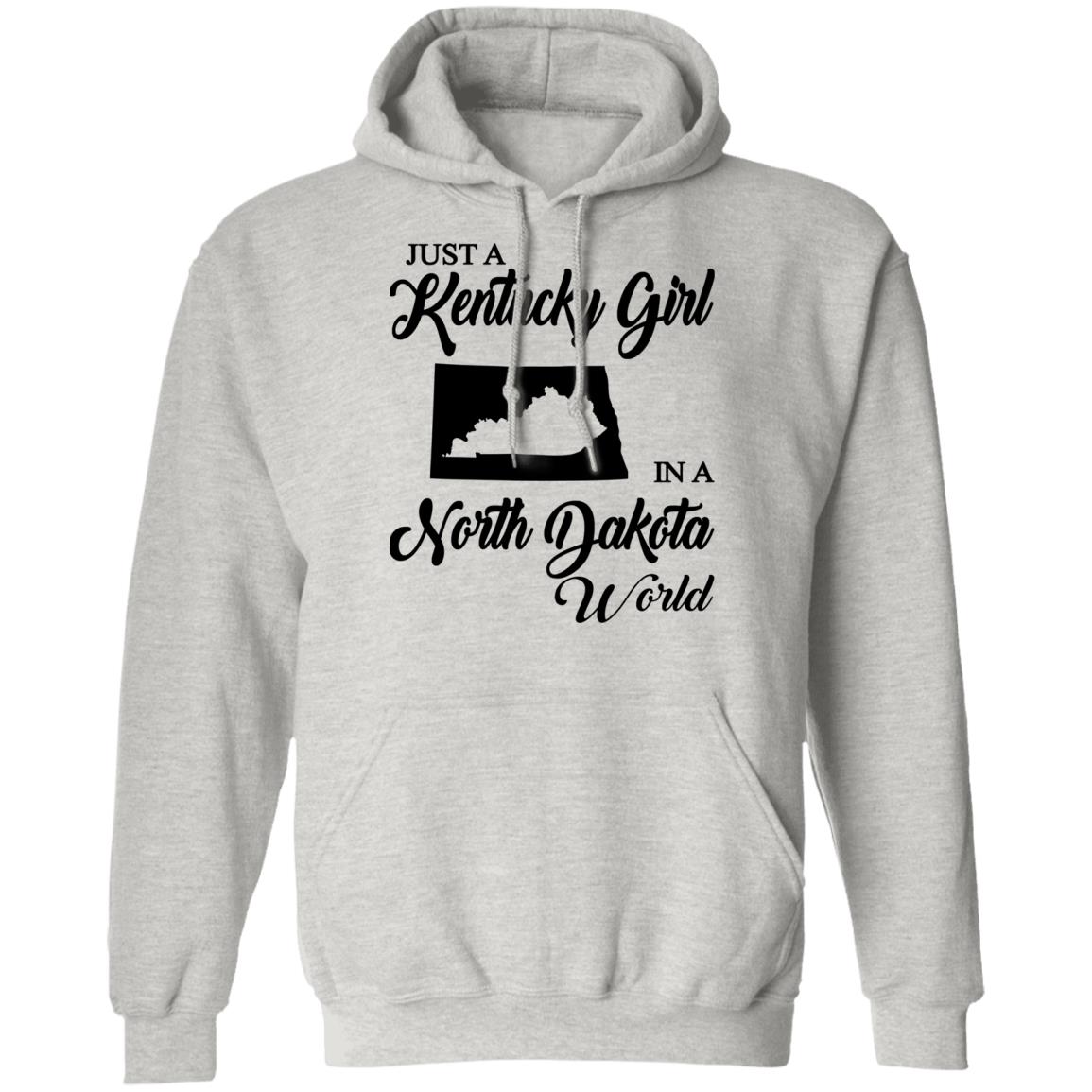 Just A Kentucky Girl In A North Dakota World T-Shirt - T-shirt Teezalo