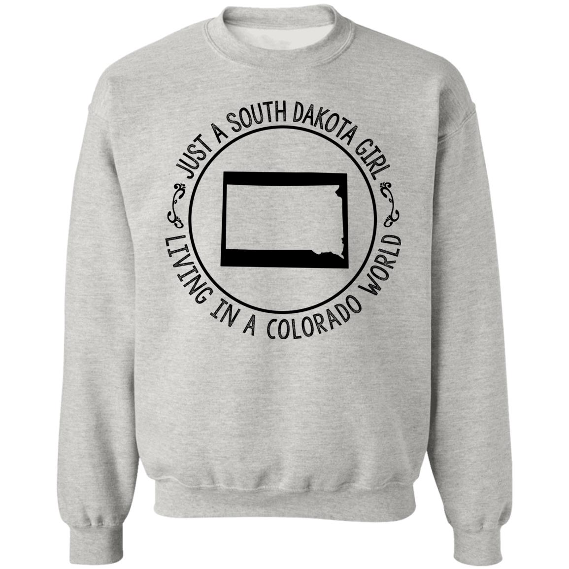 Just A South Dakota Girl Living In Colorado World T-Shirt - T-shirt Teezalo