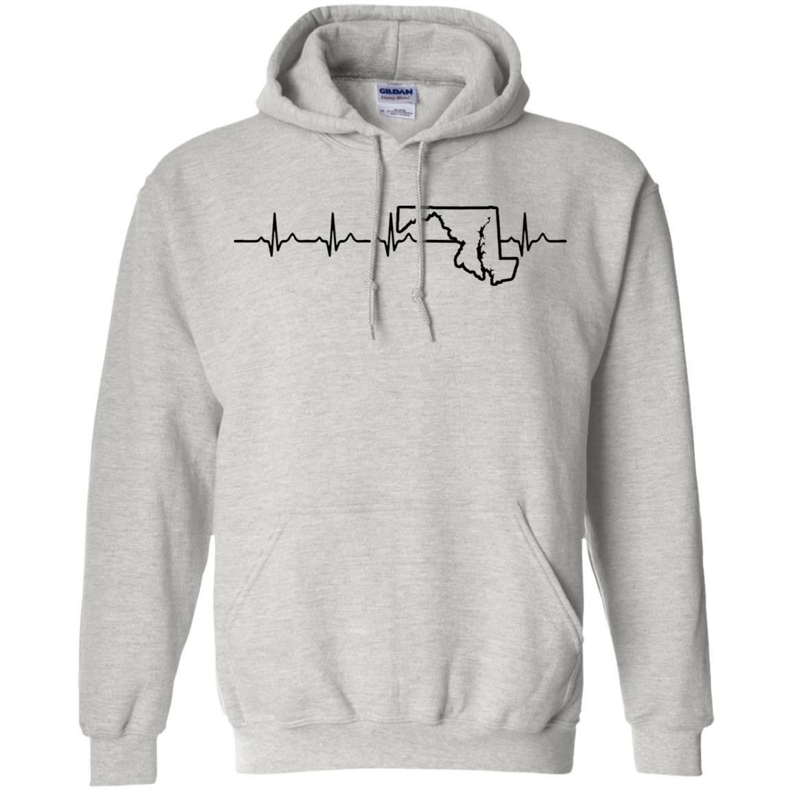 Maryland Heartbeat Hoodie - Hoodie Teezalo