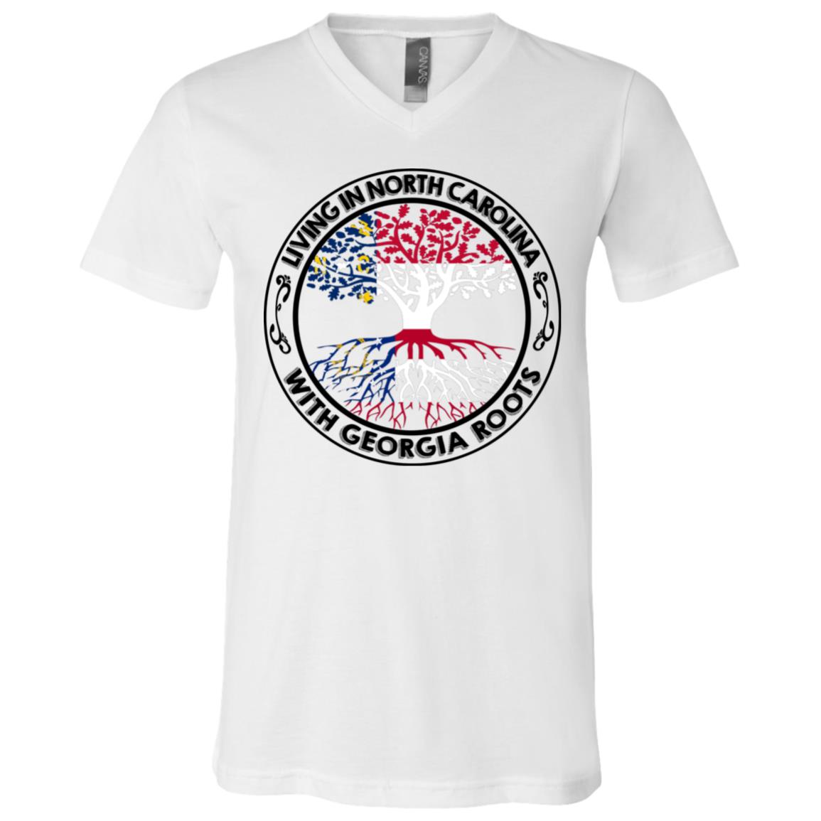 Living North Carolina With Georgia Roots T-Shirt - T-Shirt Teezalo